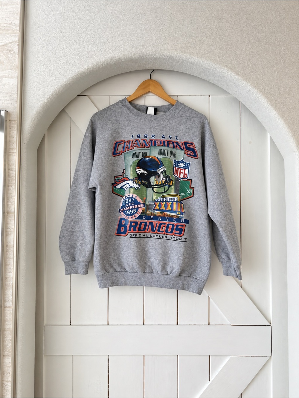 Vintage 1998 Denver Broncos AFC champions Super Bowl XXXII Crewneck size L
